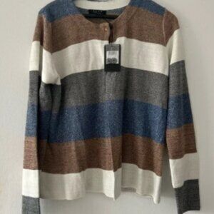 NWT! Koan Glitter Striped Cardigan Size Large